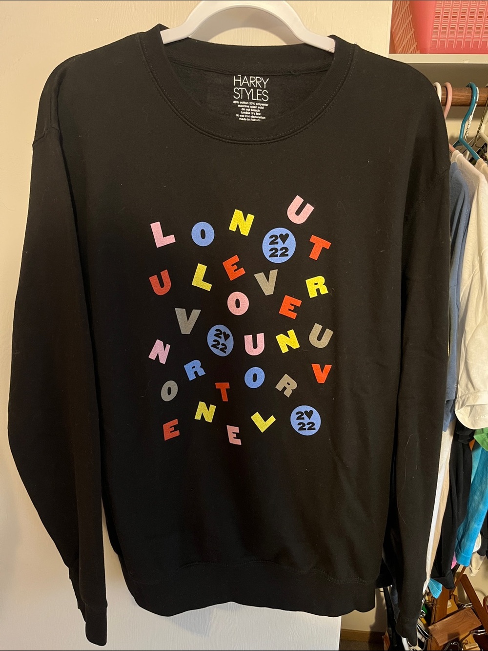 Harry styles love on tour sweatshirt crewneck 2022 unisex large